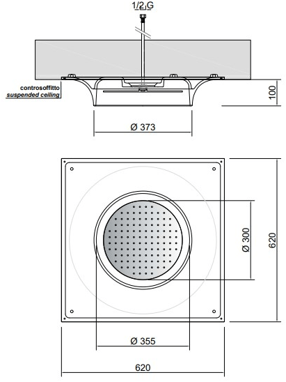 Antonio Lupi Design Светодиодная потолочная лейка для душа Antoniolupi sun-id-1425570 - Вид №4