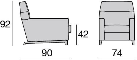 CTS SALOTTI Кресло из ткани с подлокотниками Glee sun-id-1386875 - Вид №4