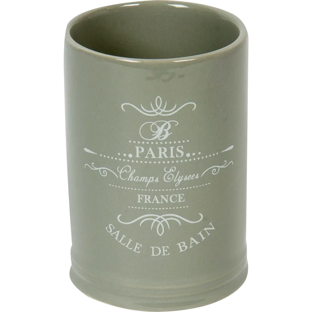 Стакан для зубных щёток Paris керамика цвет серый VERRAN STLM-2165426