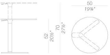 Lapalma Круглый журнальный столик с регулируемой высотой из hpl Yo T80 - Вид №4