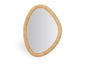 Настенное зеркало из ротанга с рамкой