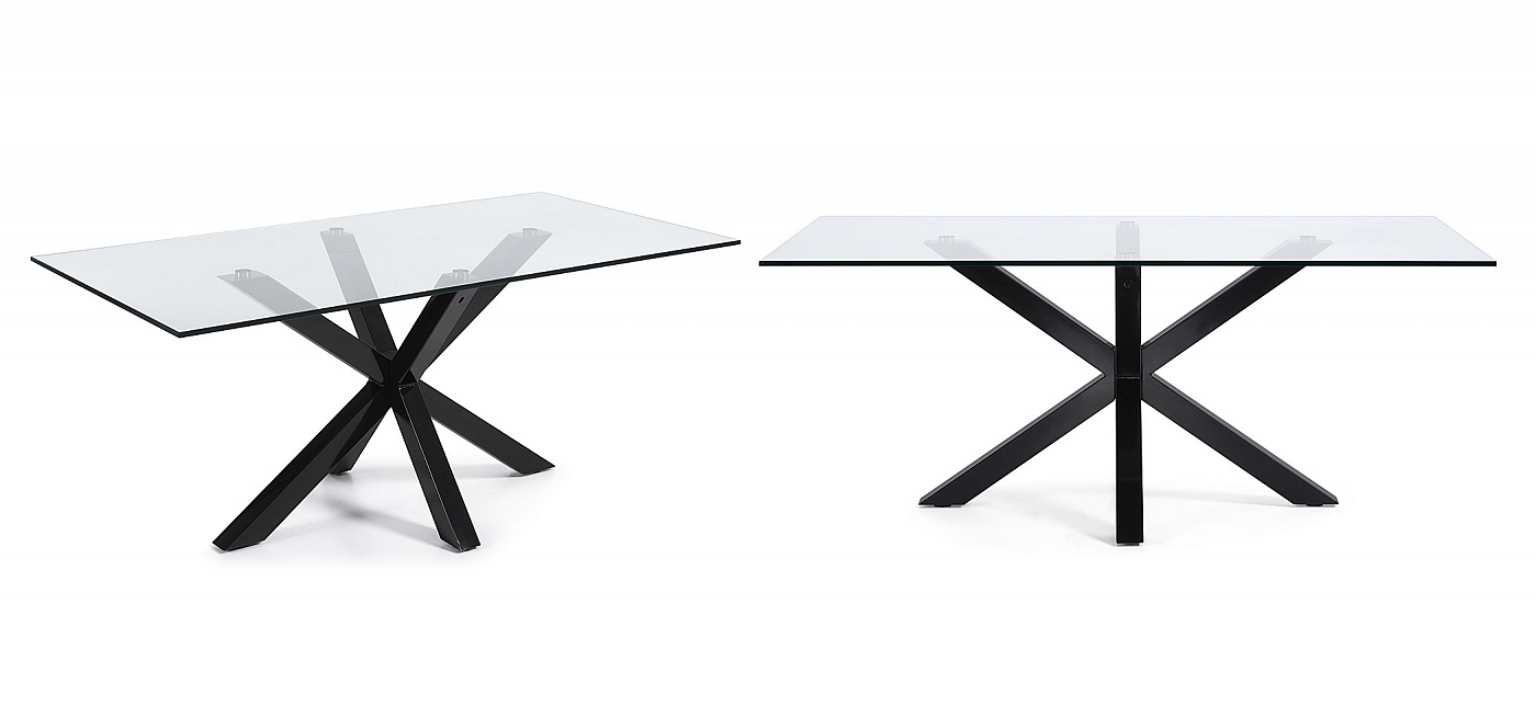 051132 Стол Arya 200x100 стекло La Forma Argo - Вид №2
