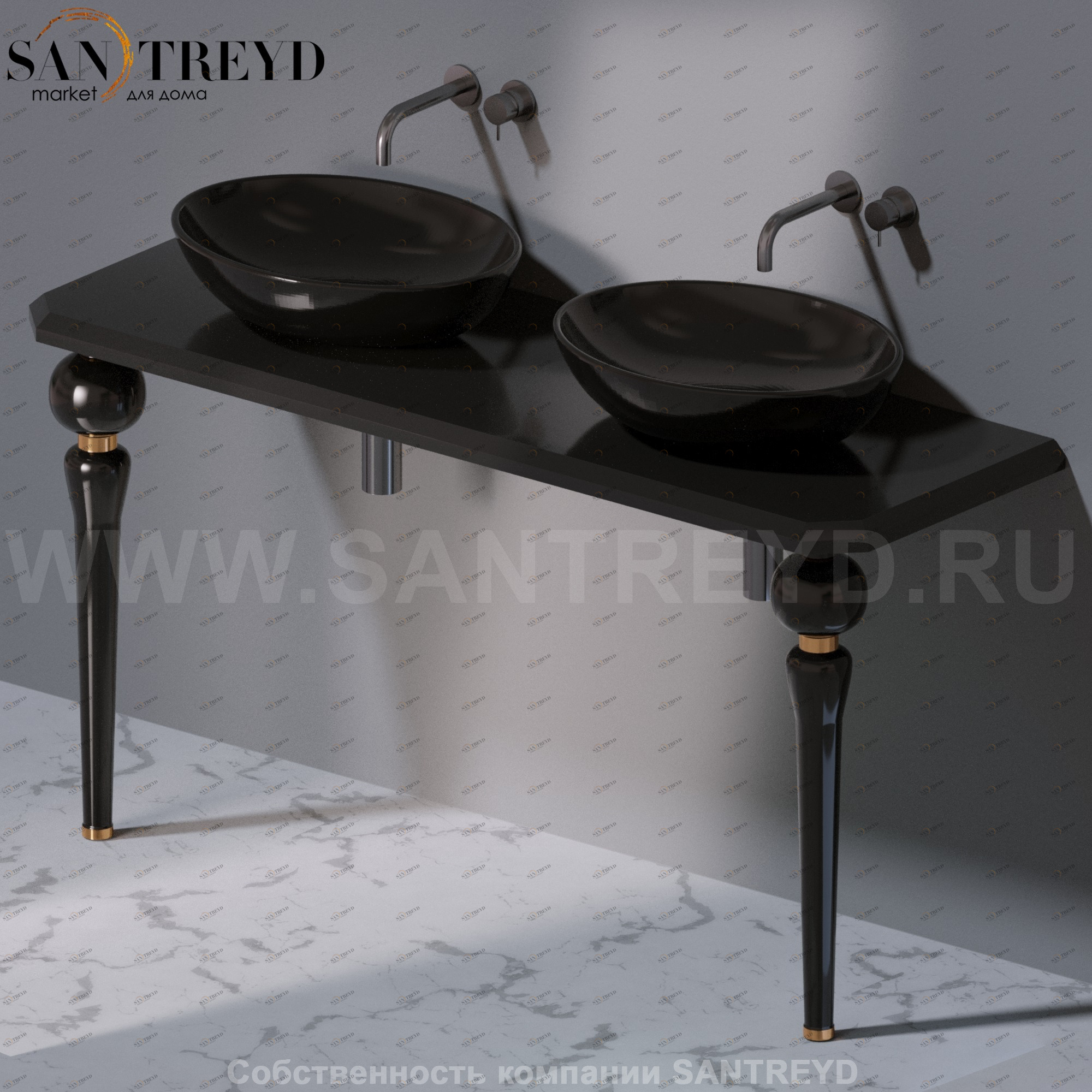 AeT ITALIA Deco Консольный столик с индивидуальными черными ножками C275.104 C275104