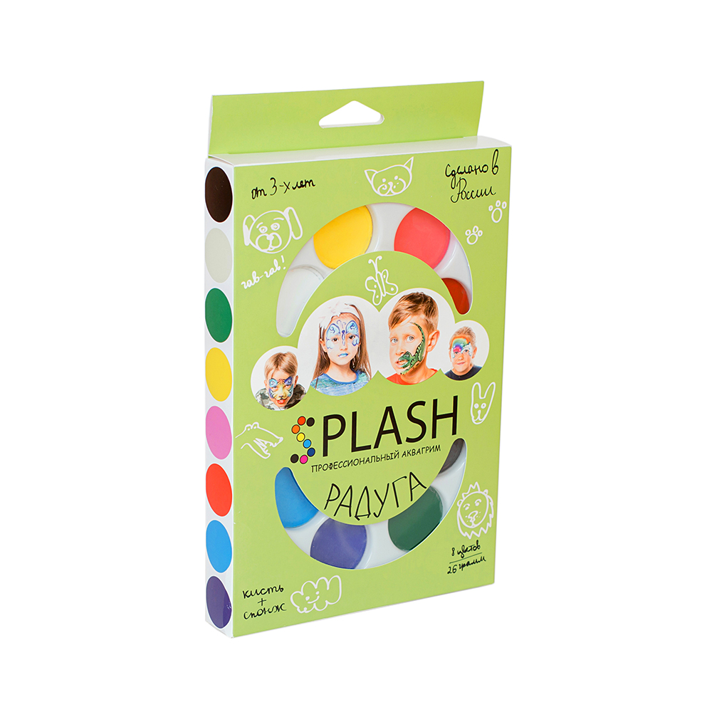 060102 Аквагрим детский 8 цв. Радуга SPLASH 