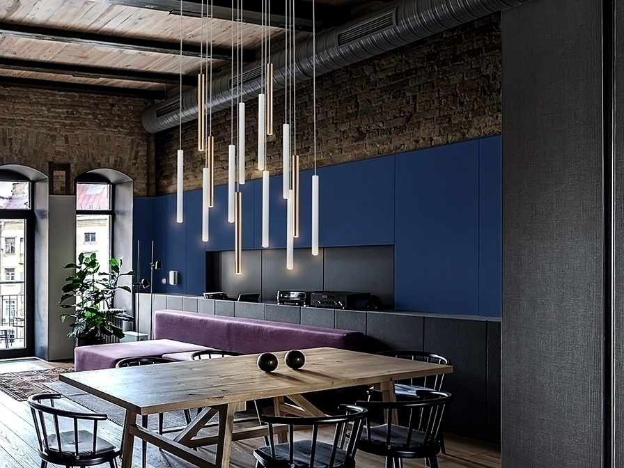 098238 Подвесной светильник 14L золотой/белый большой Schuller Varas 