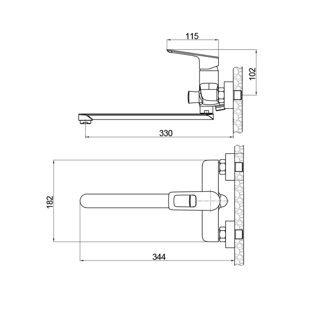 Смеситель для ванны Raiber Osdorf R2103 однорычажный R2103 Santreyd  - Вид №1