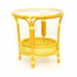 Столик кофейный, ротанг "Пеланги" 02/15А М ЭКО ДИЗАЙН CLASSIC RATTAN 129487 Бежевый