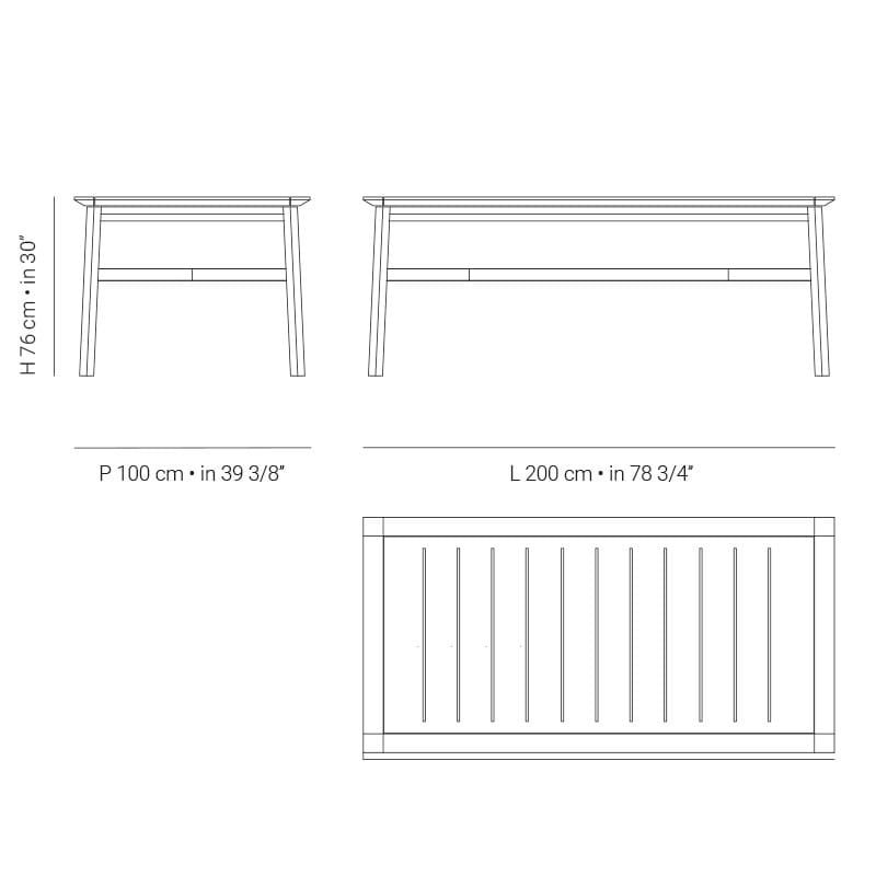 Прямоугольный садовый стол из тикового дерева Braid ARCH-00066218 - Вид №3