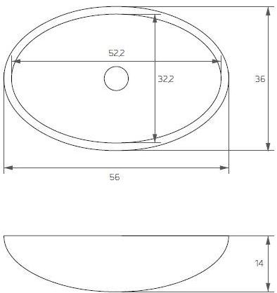 Накладная раковина на столешницу  овальная Relax Design OVO sun-id-1420464 - Вид №3