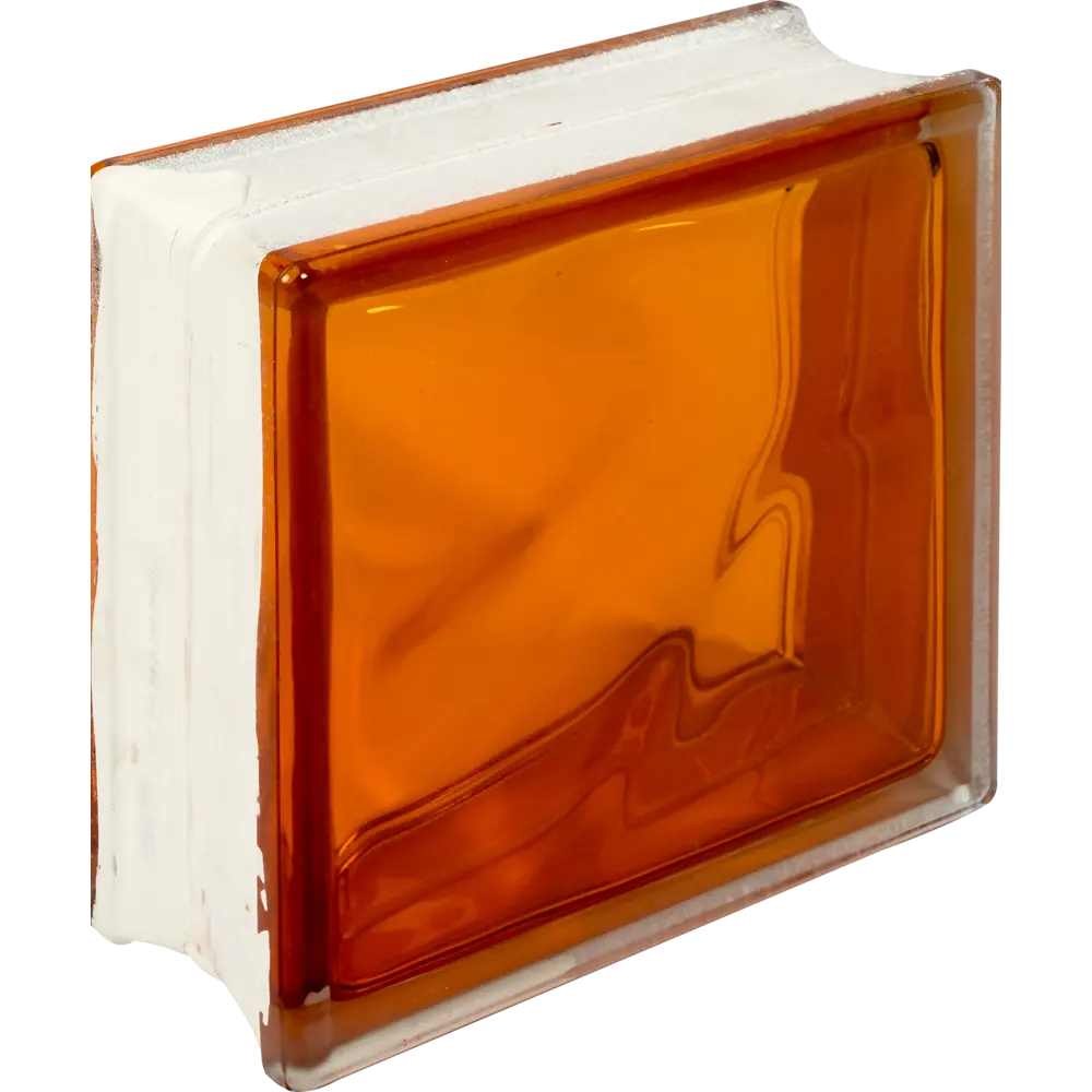 Стеклоблок Богема Волна цвет ярко-оранжевый 13470634 STLM-2001451 VITRABLOCK 
