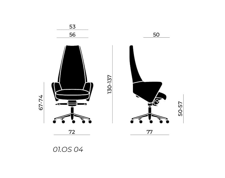 5-спицевое офисное кресло с высокой спинкой Nahu Wrap ARCH-00077831 - Вид №3
