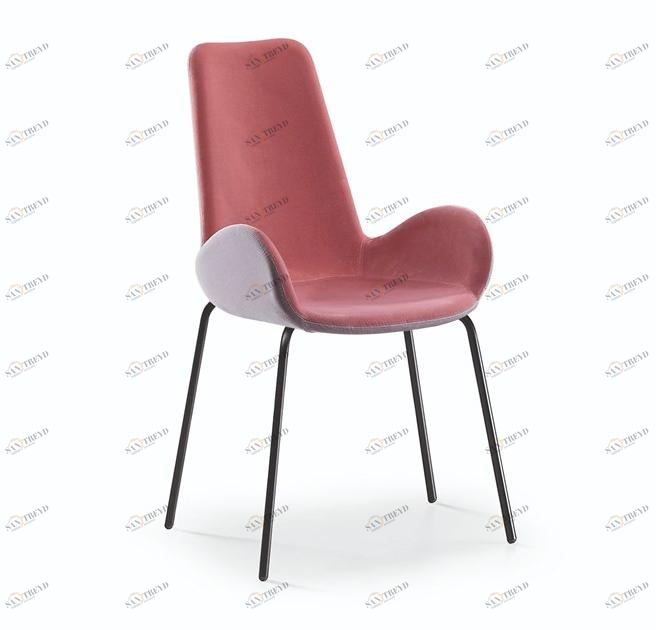 Midj Стул из мягкой ткани с подлокотниками и высокой спинкой Dalia sun-id-1366340