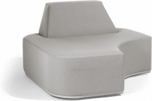 Правое угловое сиденье морской текстиль песочный Manutti Moon Island