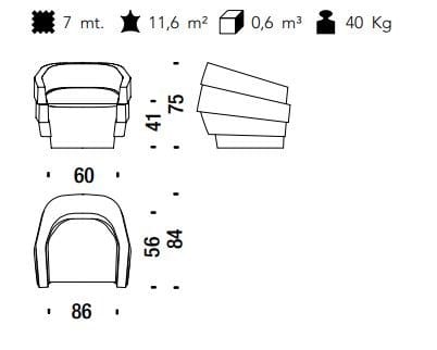 Кресло с подлокотниками MOROSO Rift ARCH-00106731 - Вид №11
