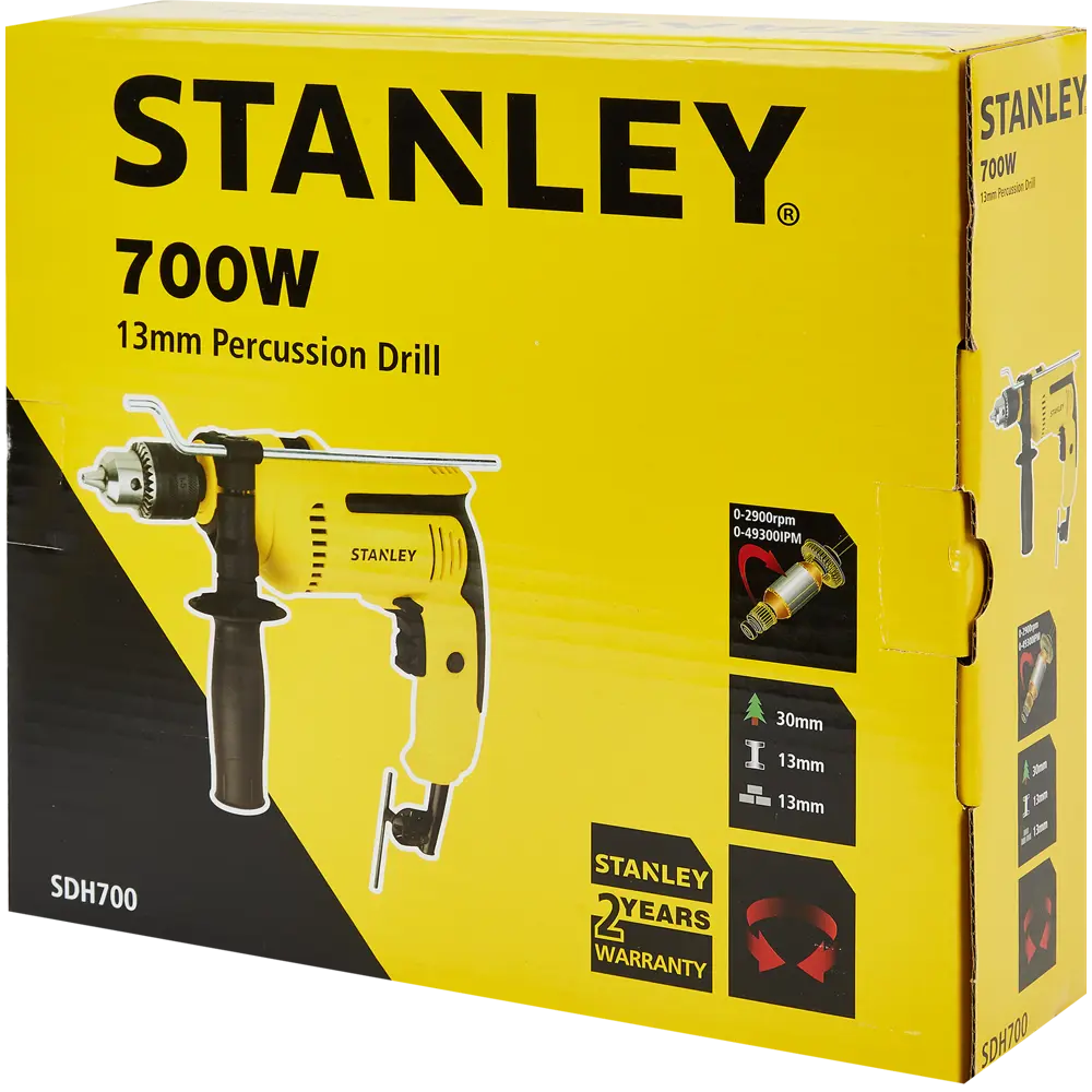 Дрель сетевая ударная Stanley SDH700, 700 Вт 84802708 STLM-2174144  - Вид №5
