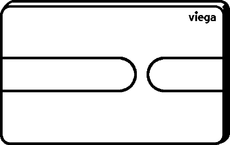 Viega Панель смыва Prevista для унитазов 8613.1 (773168) 773 168 - Вид №2