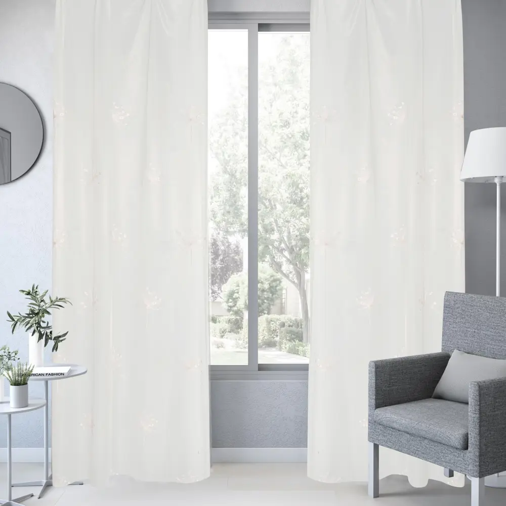 Тюль на ленте Alisia 250x280 см цвет белый 83407070 STLM-2038896 INSPIRE  - Вид №3