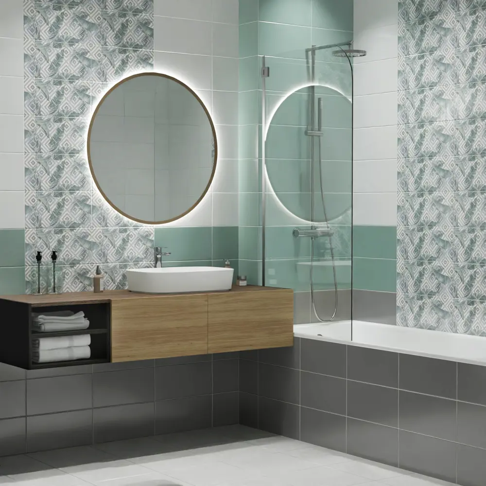 Настенная плитка Нефрит-Керамика Эклат 40×20 см - матовая разноцветная 89232608 STLM-1382065 - Вид №4