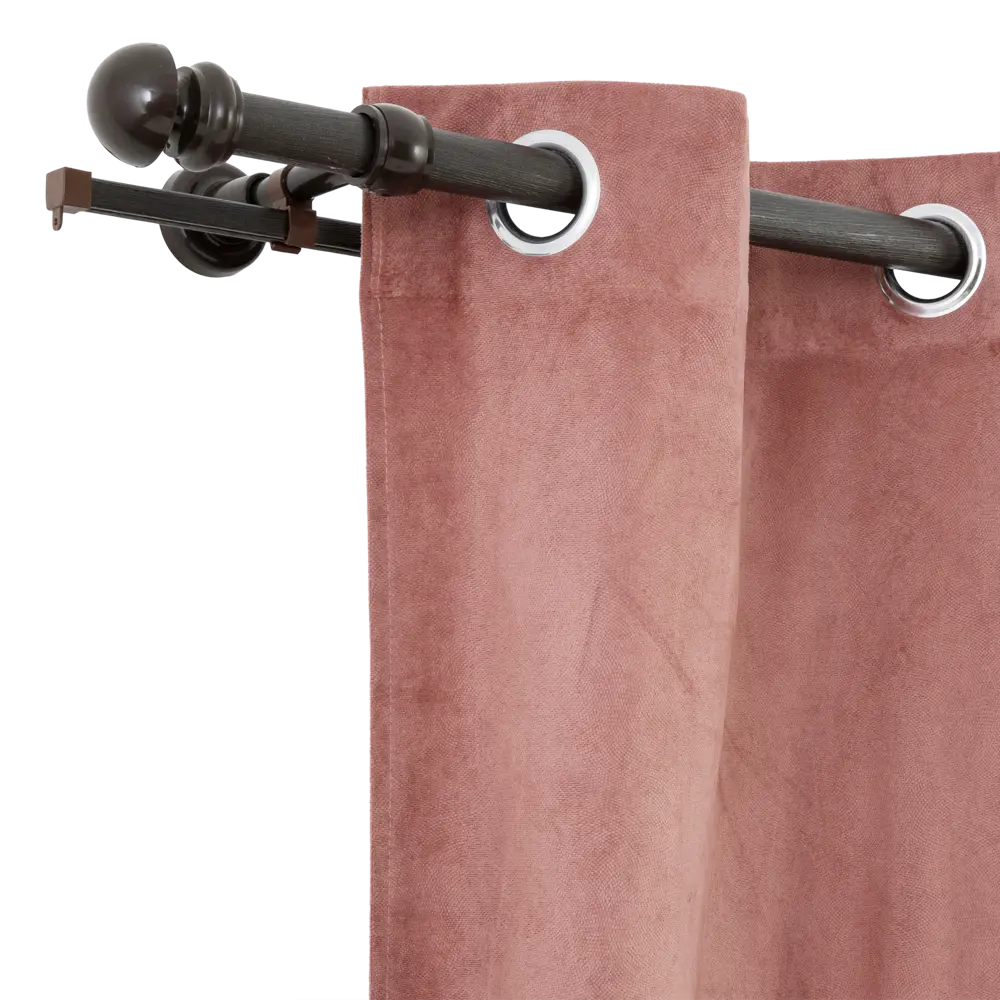 Карниз двухрядный 240 см металл/пластик цвет коричневый РУССКИЕ КАРНИЗЫ STLM-2205955 - Вид №2