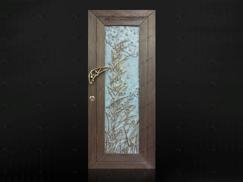 Ercole Распашная бронедверь из дерева и оксидированной латуни sun-id-1355303