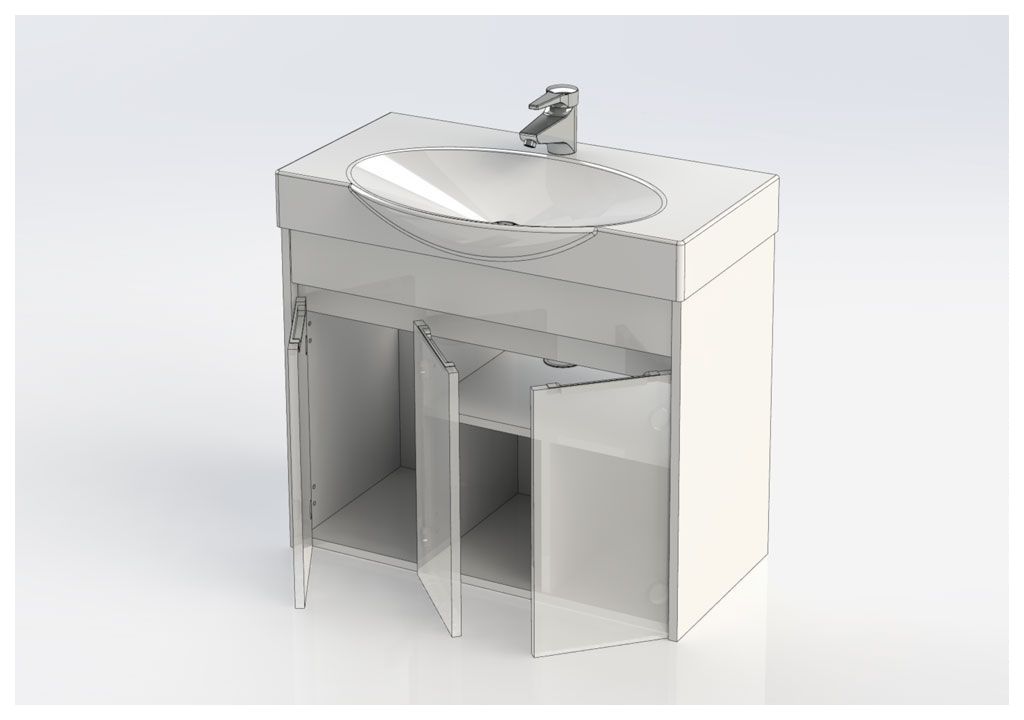 Тумба под раковину Aquanet Коста 76 белый/дуб антик sun-id-275372 - Вид №10