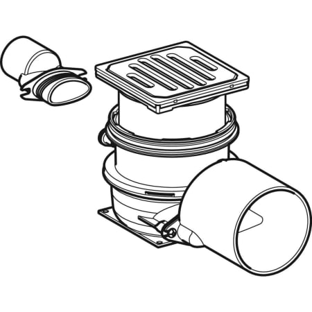 388.021.00.1 Трап Geberit Varino, горизонтальный, d110 Geberit  - Вид №1