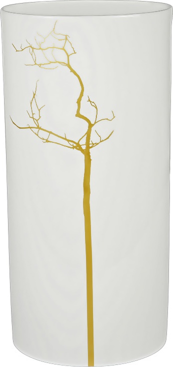 81091 Dibbern Ваза цилиндрическая Dibbern "Золотой лес" 29см Фарфор костяной 