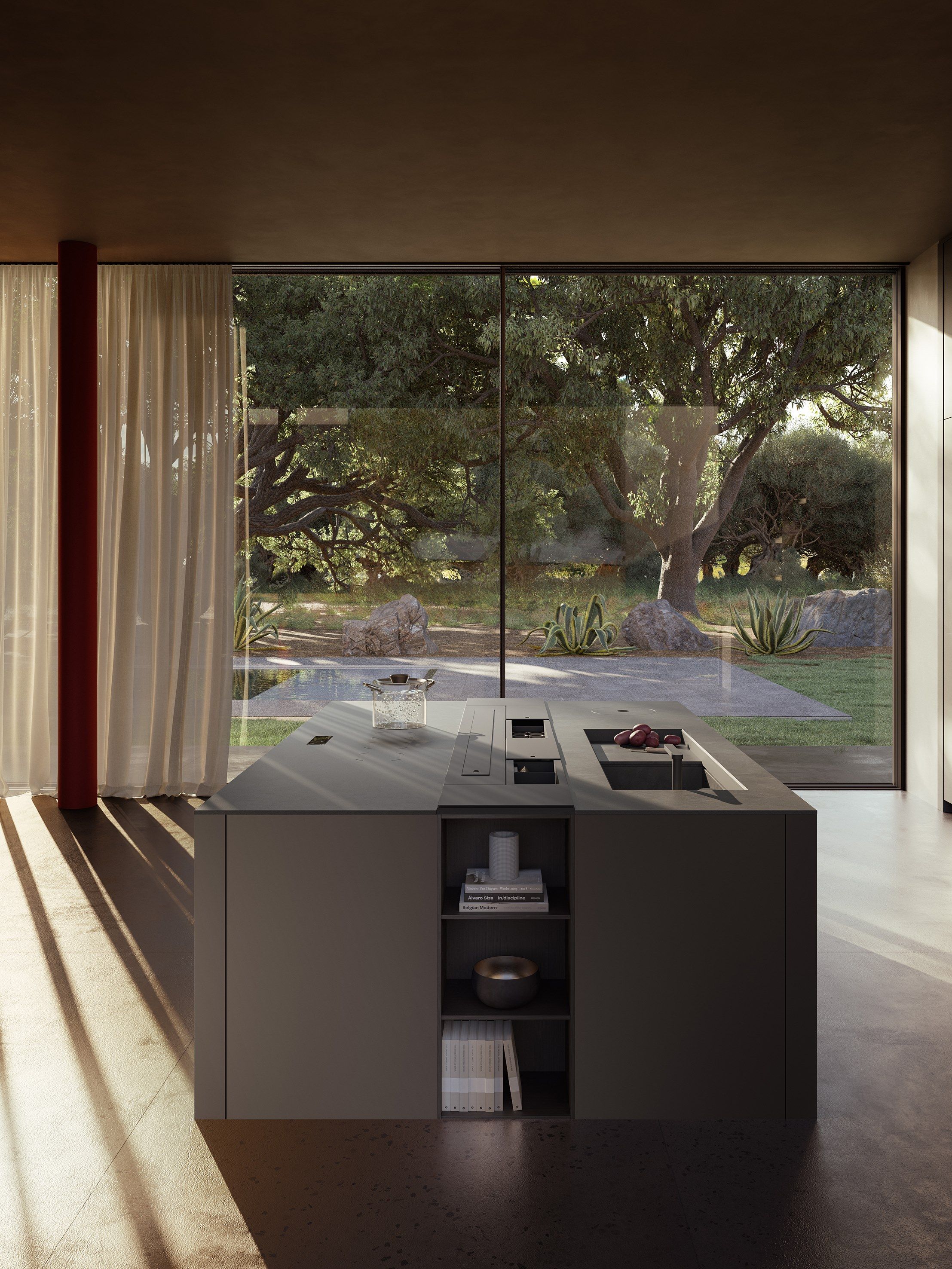 Деревянная кухня на заказ с островом Boffi Case 5.0 ARCH-00026957 - Вид №4