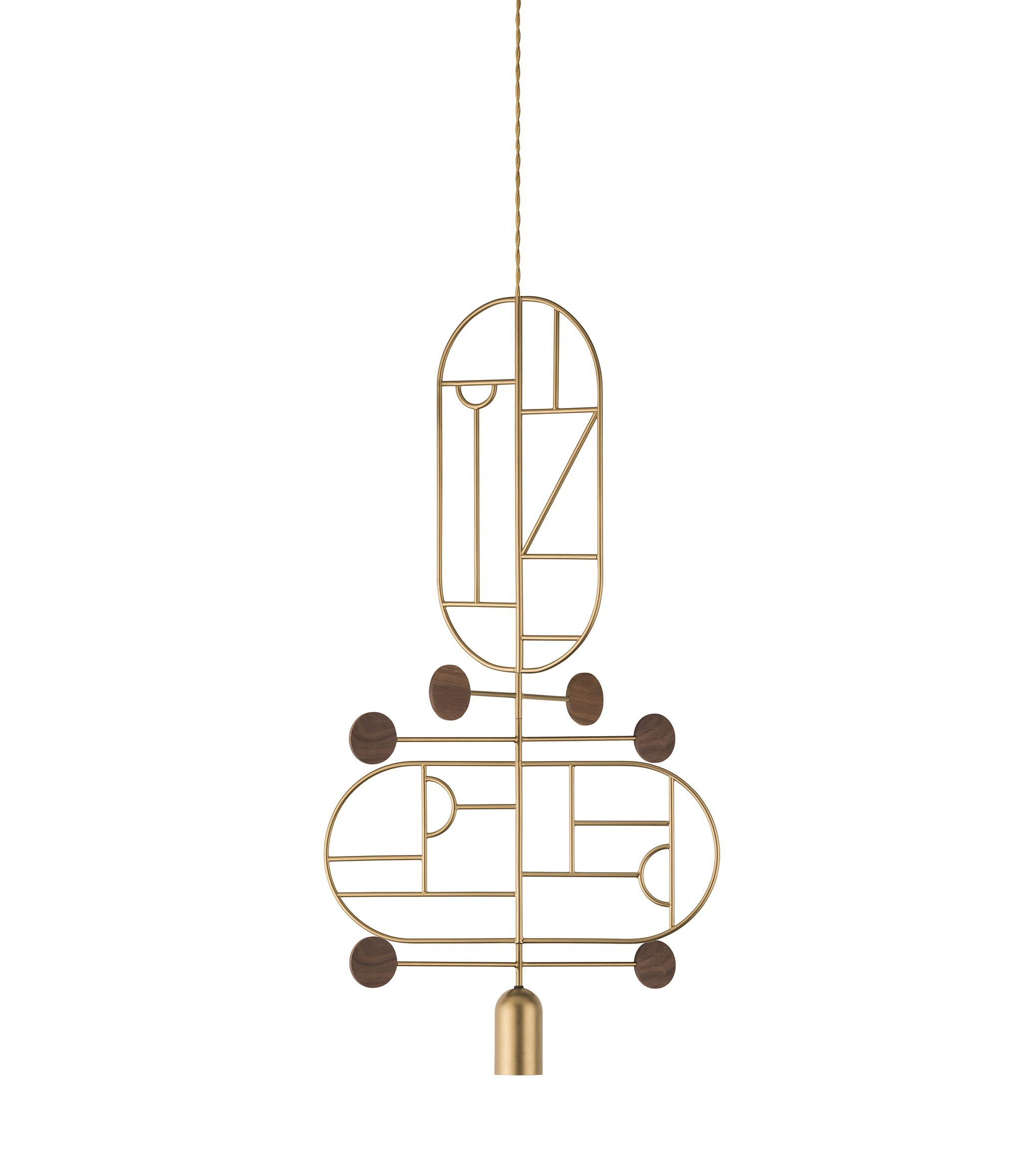 Металлический светодиодный подвесной светильник с регулируемой яркостью NOMON WOODEN DOTS ARCH-00069833 - Вид №74