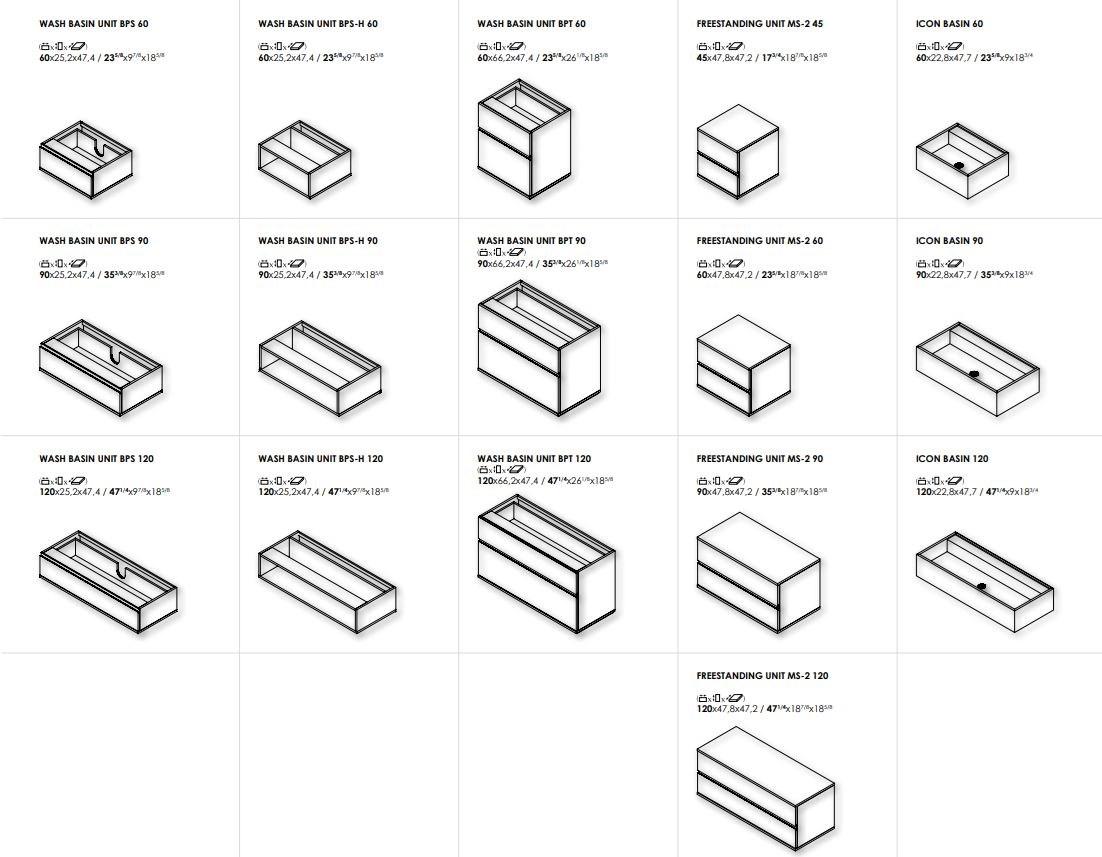 GAMADECOR Подвесная тумба под умывальник из дуба с зеркалом Icon sun-id-1385679 - Вид №5
