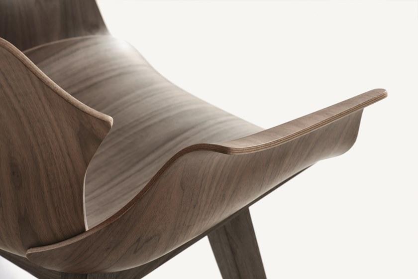 BassamFellows Деревянный стул с подлокотниками Petal Cb-290 - Вид №7