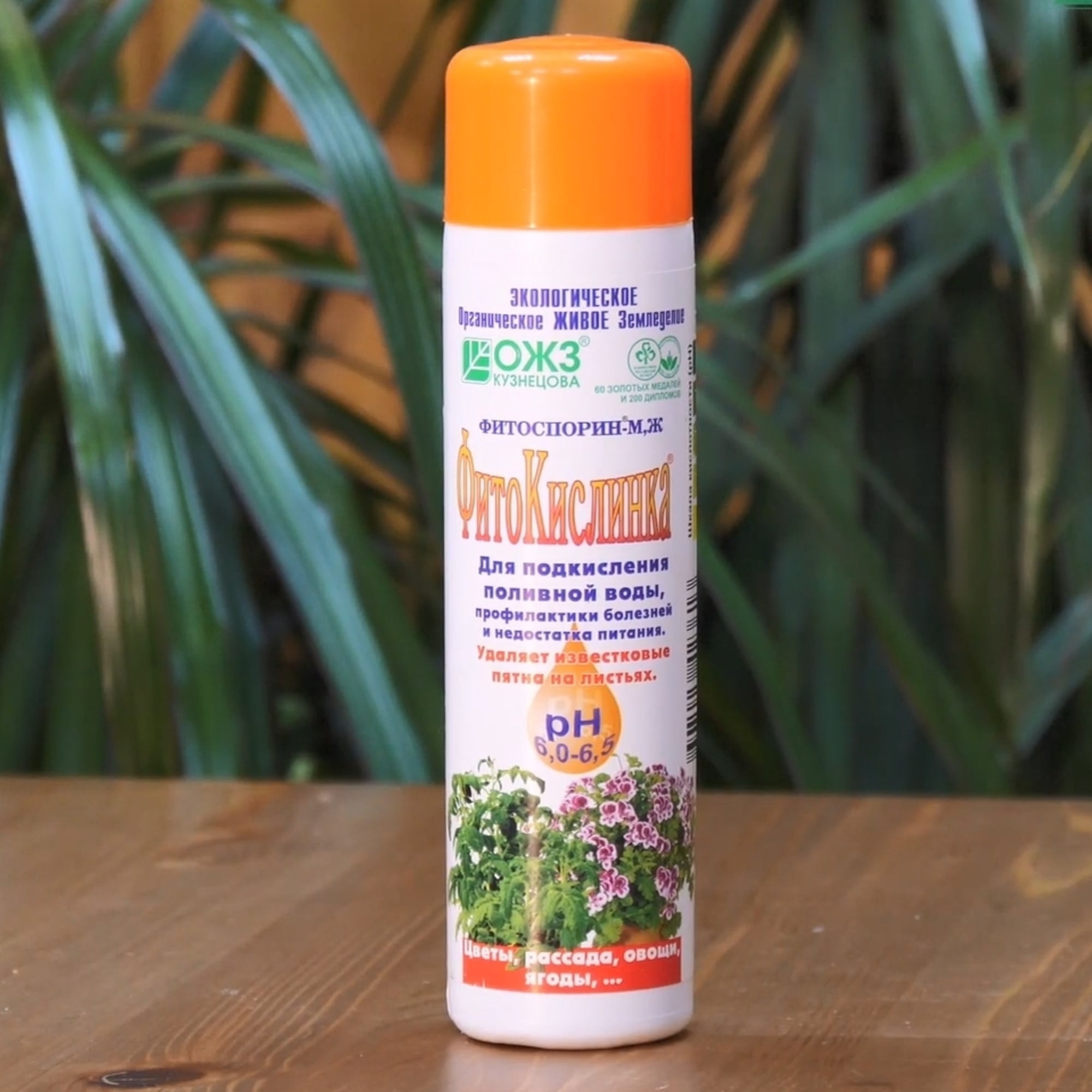 14022905 Биофунгицид для подкисления поливной воды и защиты растений от грибковых и бактериальных болезней «ФитоКислинка», 200 мл Santreyd  - Вид №1