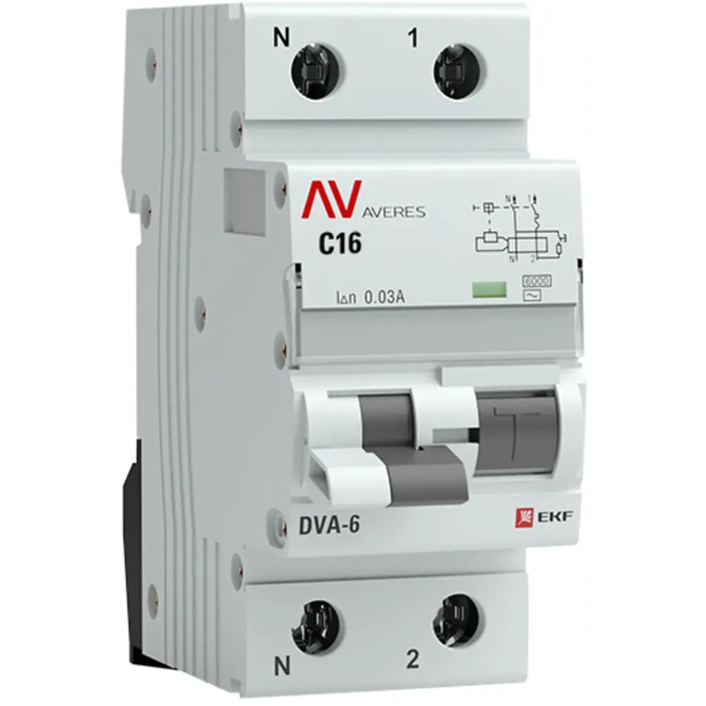 Дифференциальный автомат EKF DVA-6 с защитой от токов утечки 84579914 STLM-1113294