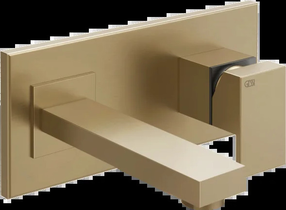 Смеситель для умывальника 44834 726 Gessi Rettangolo ТЕПЛАЯ БРОНЗА BR. PVD