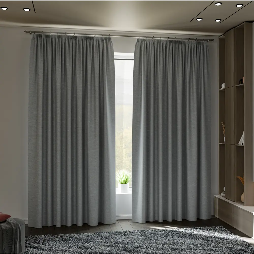 Комплект штор Miamoza Nola блэкаут 150x250 см темно-серый 89420789 STLM-1566134