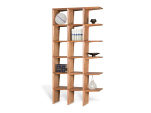 Книжный шкаф с двусторонним рисунком из ясеня