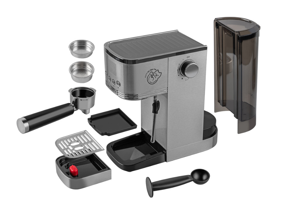 9101107 Кофеварка рожковая Tuarex TK-1255 серебристый STDN-0010108 - Вид №4