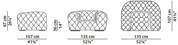 BAXTER Стеганое кожаное кресло с подлокотниками Chester moon sun-id-1419766 - Вид №1