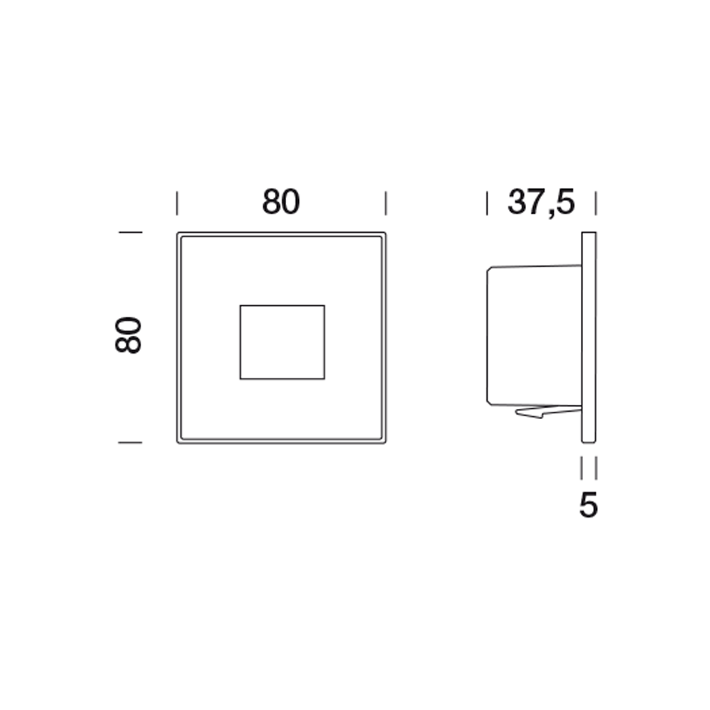 5002899 Светильник встраиваемая в стену / Наружнее освещение Platek SPY SMALL  SPY SMALL - LED 2700K Asymmetrical  - Вид №6