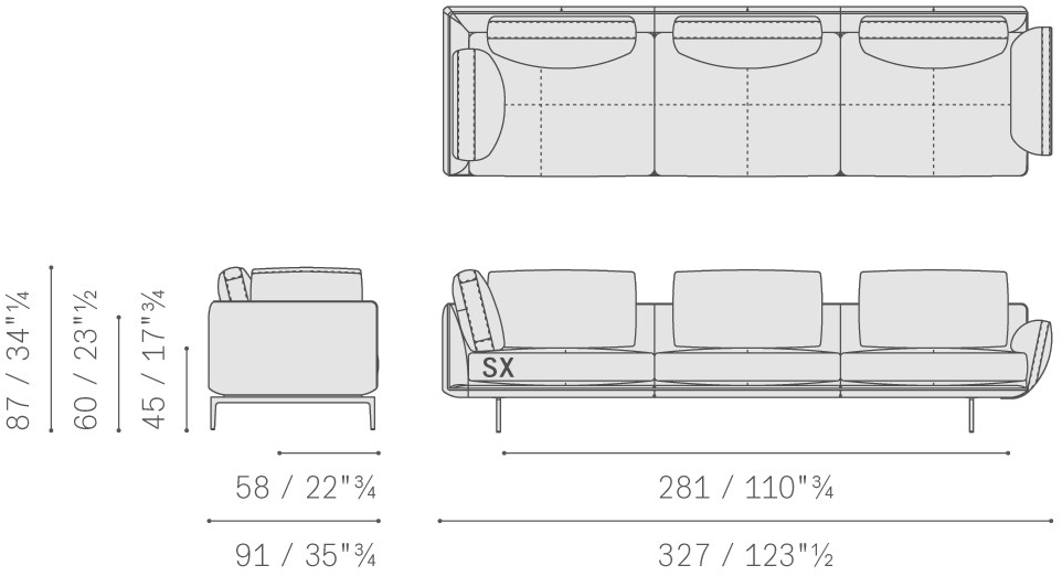 Poltrona Frau Модульный диван из кожи и ткани La collezione - divani e poltrone sun-id-1487212 - Вид №33