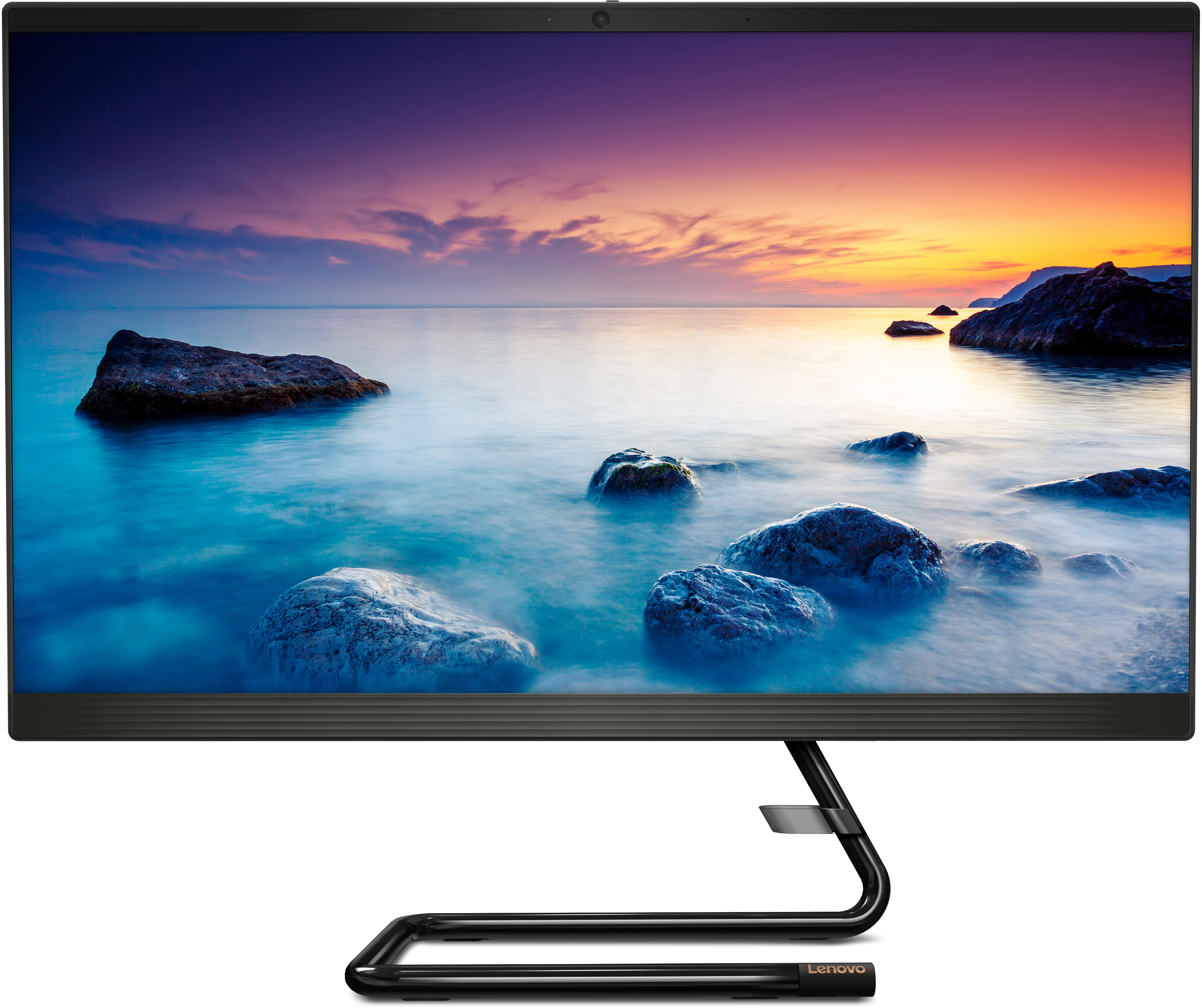F0E7003TRK ideacentre aio a340-24igm 23.8"(1920x1080 ips)/intel pentium silver j5040(2ghz)/8192mb/512ssdgb/dvdrw/int:intel uhd graphics 605/bt/wifi/war 1y/5.87kg/black/dos + клавиатура, мышь usb Lenovo Santreyd  - Вид №1