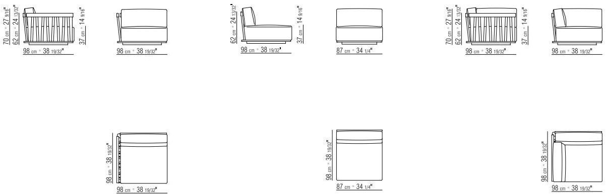 Flexform Модульный уличный диван со съемным чехлом из ткани sun-id-1468634 - Вид №7
