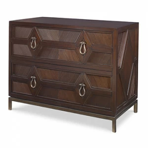 Столы 04602-350-021 Diamond Two Drawer Chest - Dark Ambella