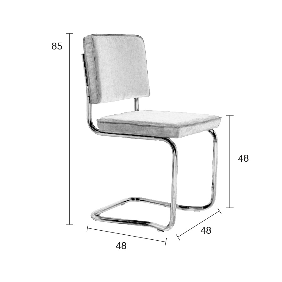 Стул Ridge Kink Rib черный Zuiver 1100055 - Вид №10