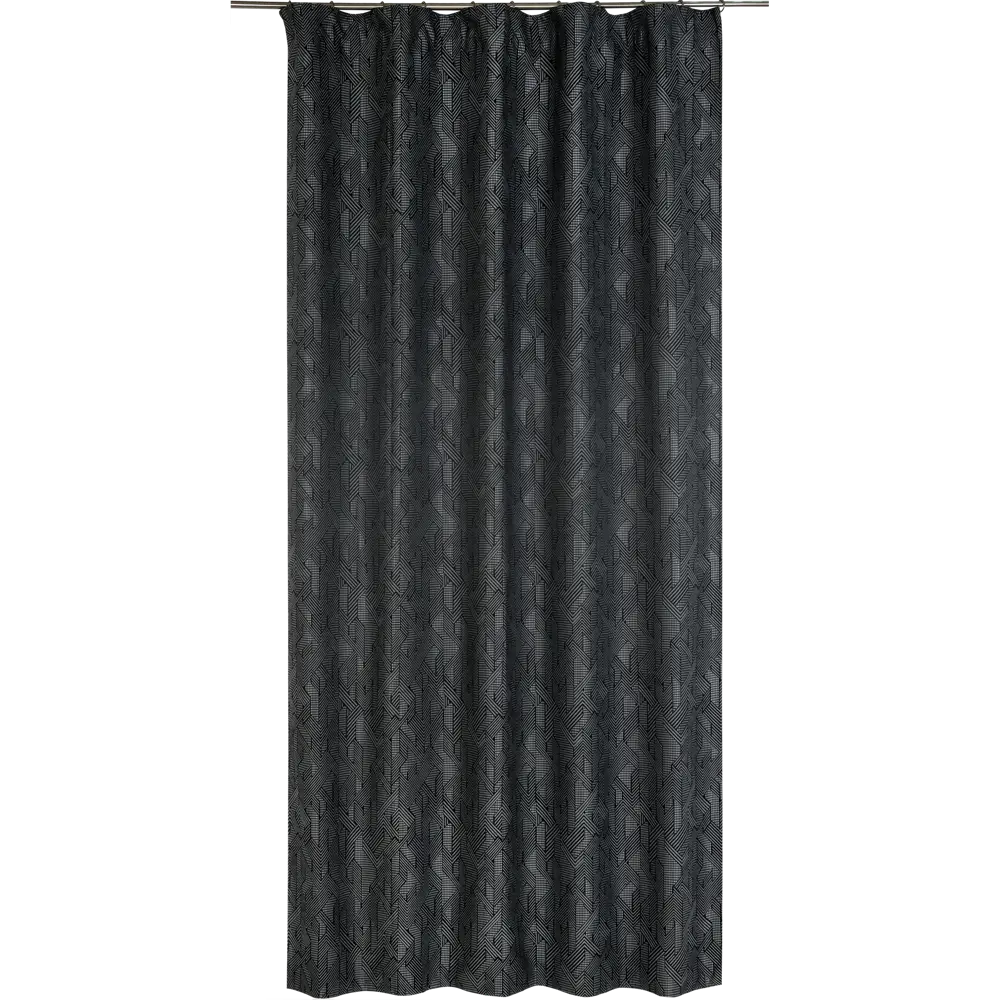 Штора на ленте Perote 160x280 см цвет чёрный 83406932 STLM-2027003 INSPIRE 