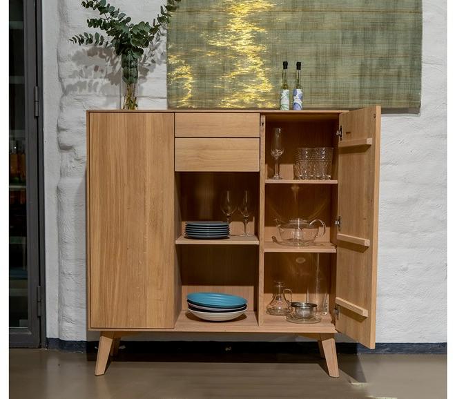 sixay furniture Комод деревянный с распашными дверцами и ящиками Finn sun-id-1504882 - Вид №2