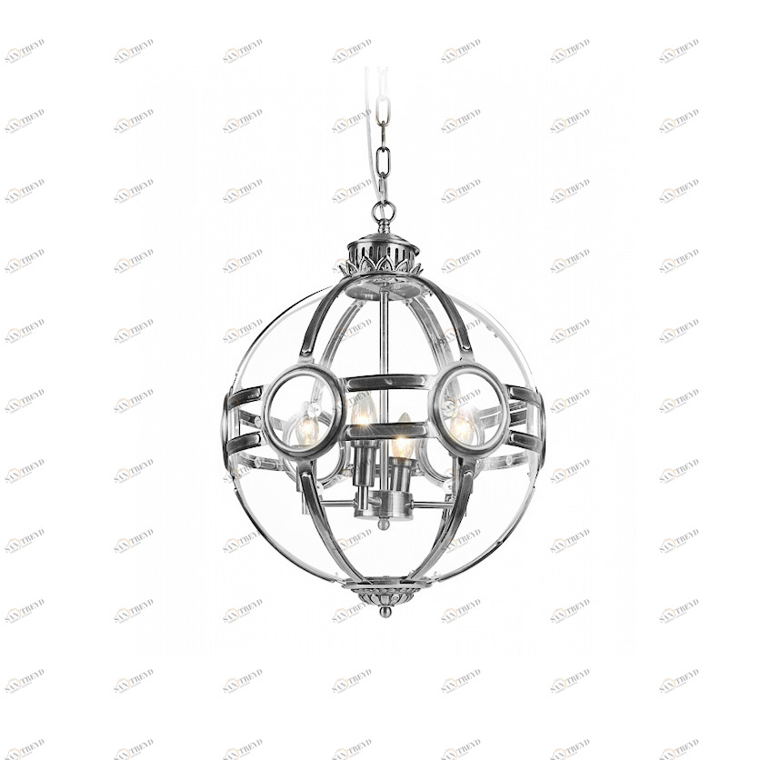 Подвесной светильник Hagerty 3 steel от Delight Collection KG0516P-3 steel DELIGHT ДИЗАЙНЕРСКИЕ 243685 Прозрачный;стальной 