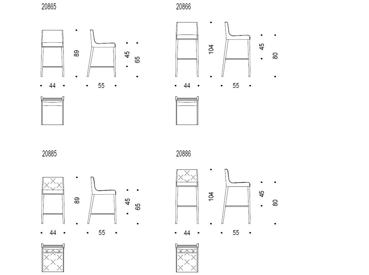 Кожаный барный стул с подставкой для ног Wittmann Лесли ARCH-00079455 - Вид №2