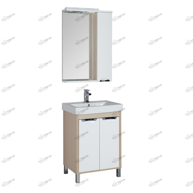 Комплект мебели Aquanet Гретта 60 светлый дуб (2 дверцы) 00172214