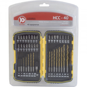 51952 Калибр Набор насадок сменных и сверел Профи НСС-40